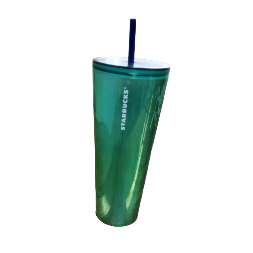 NWOT Starbucks Shinny Green  24oz Tumbler